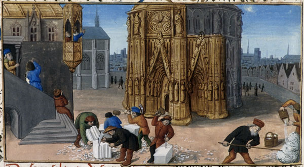 Jean Mansel, Fleur des histoires, Construction du temple de Salomon